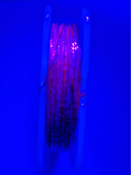 Eagenset Hazır Çapari Kombini Boru Sim Ultraviyole Uv Neon Kırmızı Makarada - Resim 11