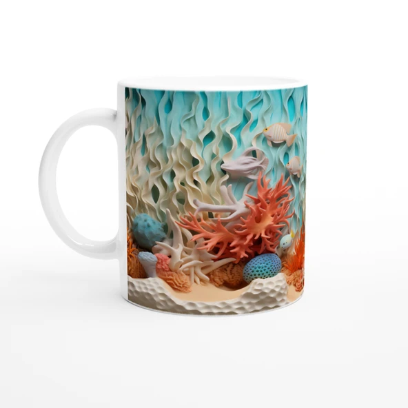 Mercan Dalgalarında Saklanan Güzellik Kupa Bardak - Resim 2