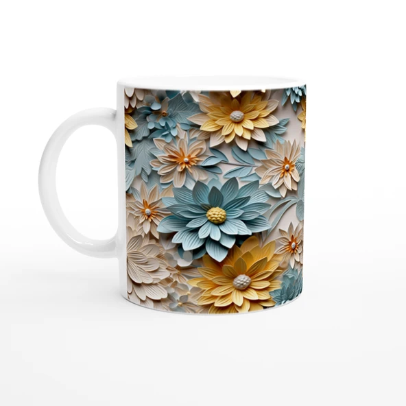 Pastel Bahar Çiçekleri Kupa Bardak ürün görseli 1