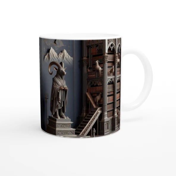 Oğlak Burcu Baskılı Kahve Kupası - Zodyak Kütüpanesi Vs3 - Resim 3