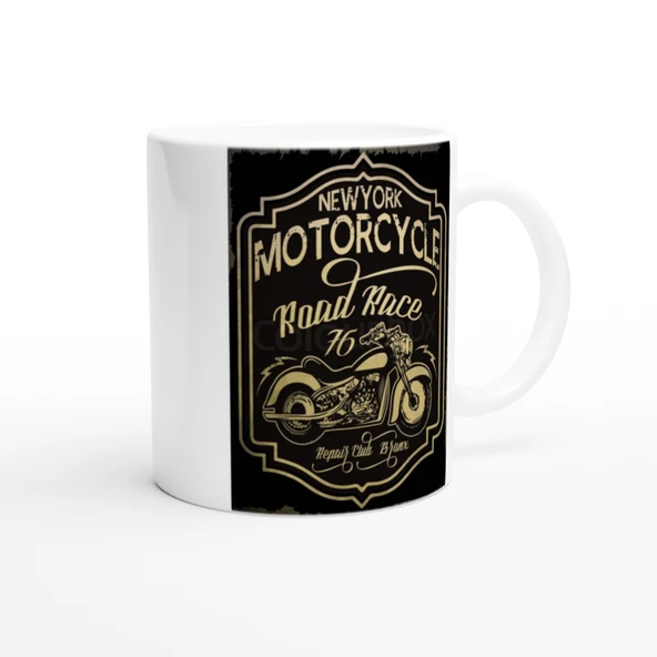 New York Road Race Motosiklet Tasarımlı Kupa Bardak - 3