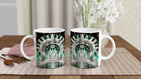 Başak Burcu Baskılı Kahve Kupası - Büyülü Kristal Mağarası Temalı Vs1 - Resim 5