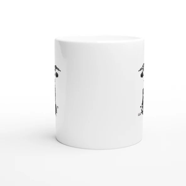 Önden Görünümlü Retro Motosiklet Baskılı Kupa Bardak - 3