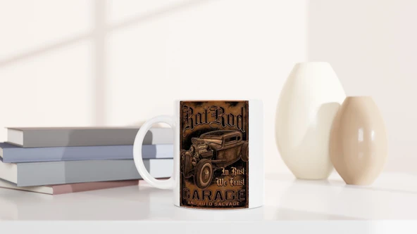 Paslı Güce Saygı Duyan Rat Rod Garaj Kupa Bardak - Resim 6