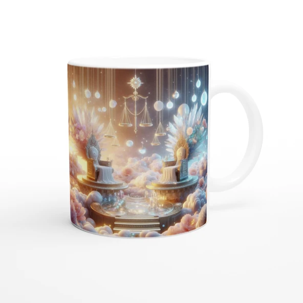 Terazi Burcu Baskılı Kahve Kupası - Elementsel Doğa Krallığı Temalı Vs4 - Resim 3