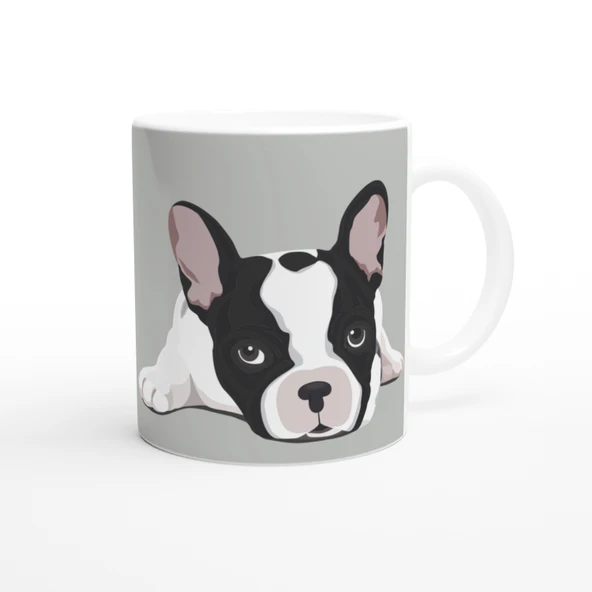 French Bulldog Aşkı Temalı Baskılı Kupa Bardak ürün görseli 1