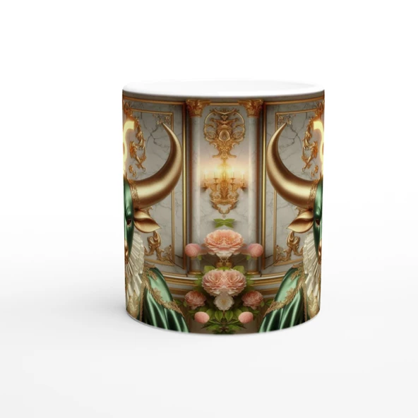 Boğa Burcu Baskılı Kahve Kupası - Zodyak Maskeli Balo Vs4 - Resim 2