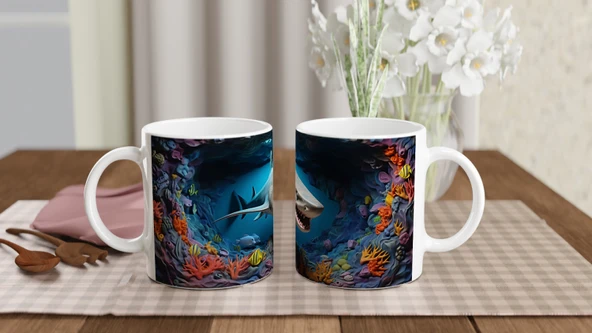 Mercanlar Arasında Yüzen Tehlike Kupa Bardak - Resim 5