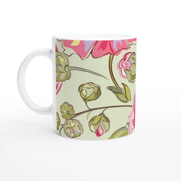 Pembe Fırça Çiçekleri Kupa Bardak ürün görseli 1