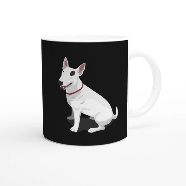 I Love Bull Terrier Temalı Baskılı Kupa Bardak-2 ürün görseli 1