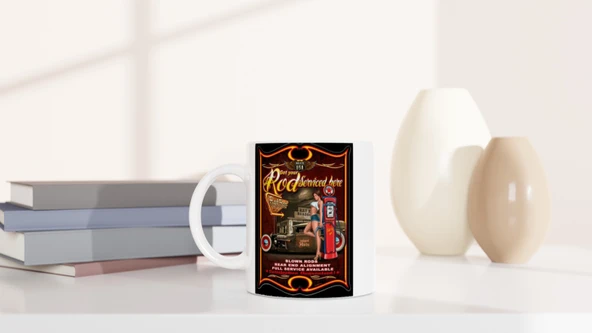 Rat Rod Roadhouse Servis Temalı Kupa Bardak - Resim 6