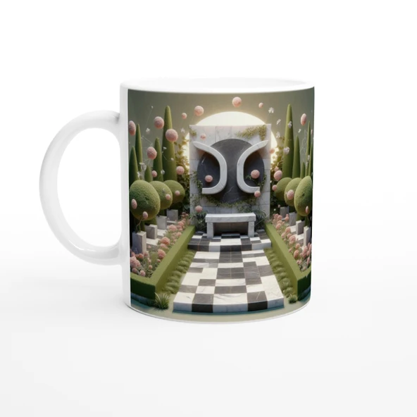 Başak Burcu Baskılı Kahve Kupası - Elementsel Doğa Krallığı Temalı Vs4 ürün görseli 1