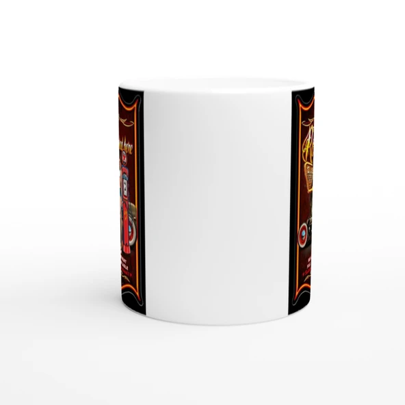 Rat Rod Roadhouse Servis Temalı Kupa Bardak - Resim 3