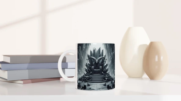 Oğlak Burcu Baskılı Kahve Kupası - Büyülü Kristal Mağarası Temalı Vs1 - Resim 6