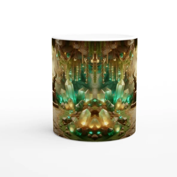 Boğa Burcu Baskılı Kahve Kupası - Büyülü Kristal Mağarası Temalı Vs2 - Resim 2