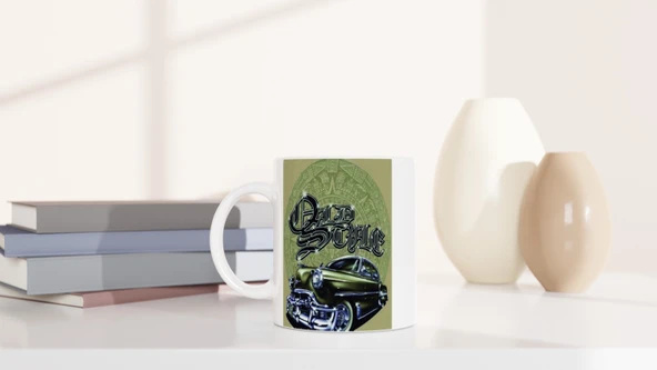 Old Style Klasik Araba Temalı Kupa Bardak - Resim 6