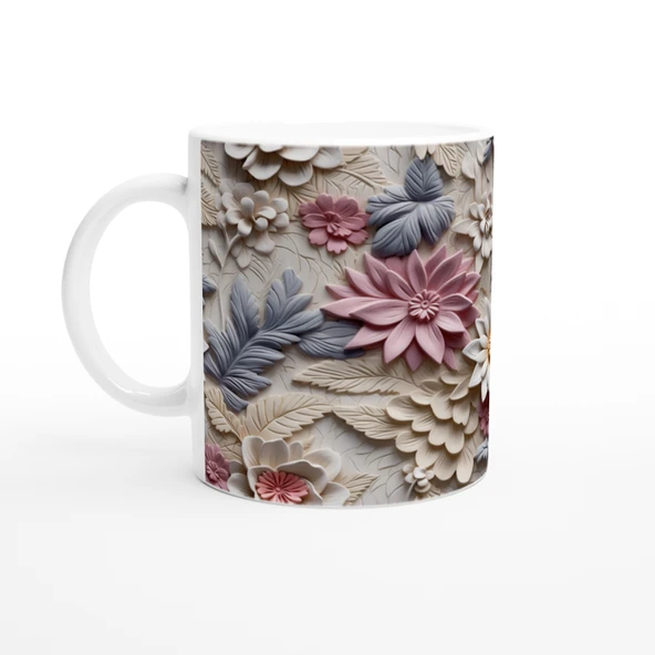 Pudra Baharı Çiçekli Kupa Bardak ürün görseli 1