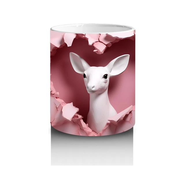 Çocuklara Sütü Sevdiren Aşkı Fısıldayan Geyik Kupa Bardak - 3