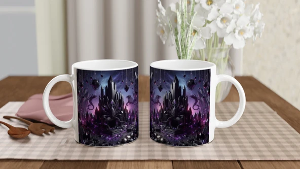 Akrep Burcu Baskılı Kahve Kupası - Büyülü Kristal Mağarası Temalı Vs1 - 5