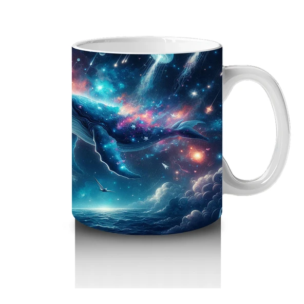 Çocuklara Sütü Sevdiren Galaktik Balina Dansı Kupa Bardak - 4