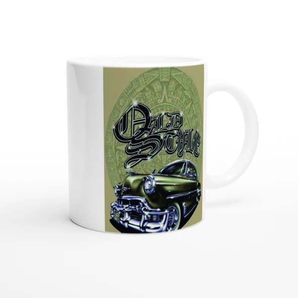 Old Style Klasik Araba Temalı Kupa Bardak - Resim 2