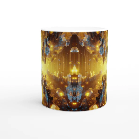 İkizler Burcu Baskılı Kahve Kupası - Büyülü Kristal Mağarası Temalı Vs1 - Resim 2