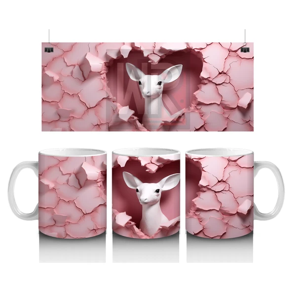 Çocuklara Sütü Sevdiren Aşkı Fısıldayan Geyik Kupa Bardak