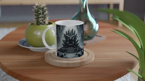 Oğlak Burcu Baskılı Kahve Kupası - Büyülü Kristal Mağarası Temalı Vs1 - Resim 4