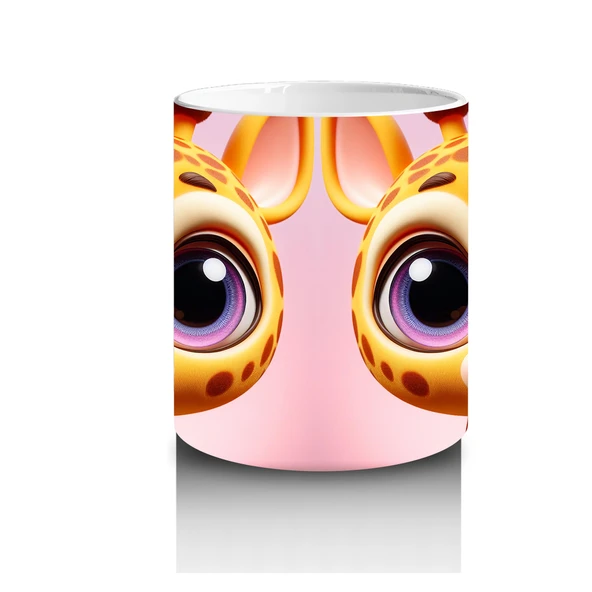 Çocuklara Sütü Sevdiren Meraklı Zürafa Keşfi Kupa Bardak - 3