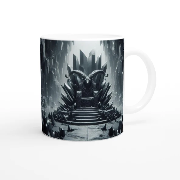 Oğlak Burcu Baskılı Kahve Kupası - Büyülü Kristal Mağarası Temalı Vs1 - Resim 3