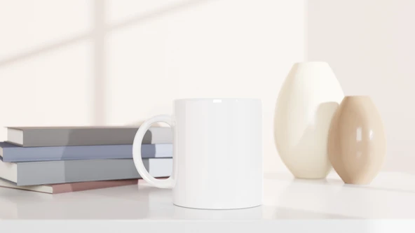 Pembe Papatya Demeti Desenli Kupa Bardak - Resim 6