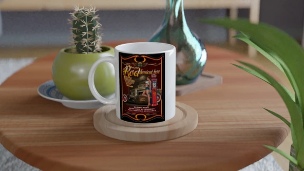 Rat Rod Roadhouse Servis Temalı Kupa Bardak - Resim 4