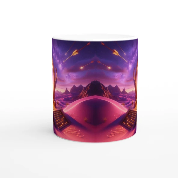 Yay Burcu Baskılı Kahve Kupası - Elementsel Doğa Krallığı Temalı Vs4 - Resim 2