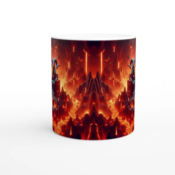 Koç Burcu Baskılı Kahve Kupası - Elementsel Doğa Krallığı Temalı Vs4 - Resim 2