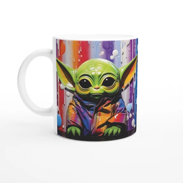 Renkli Ceketli Sevimli Yaratık Baskılı Kupa Bardak ürün görseli 1