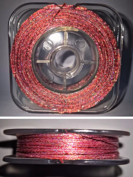 Eagenset Hazır Çapari Kombini Boru Sim Ultraviyole Uv Neon Kırmızı Makarada - Resim 3