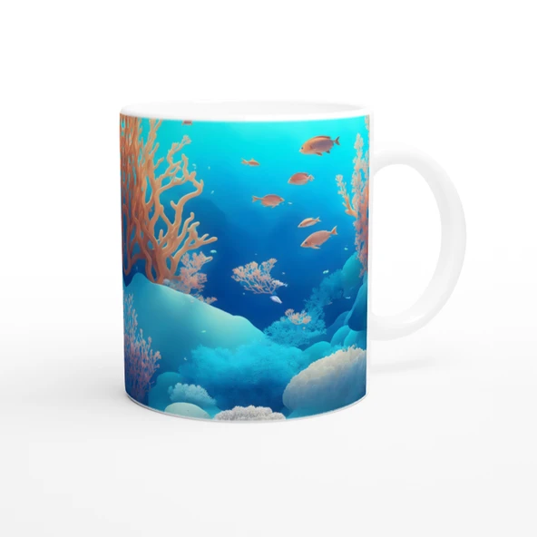 Mercan Ormanında Sessizlik Kupa Bardak - Resim 3