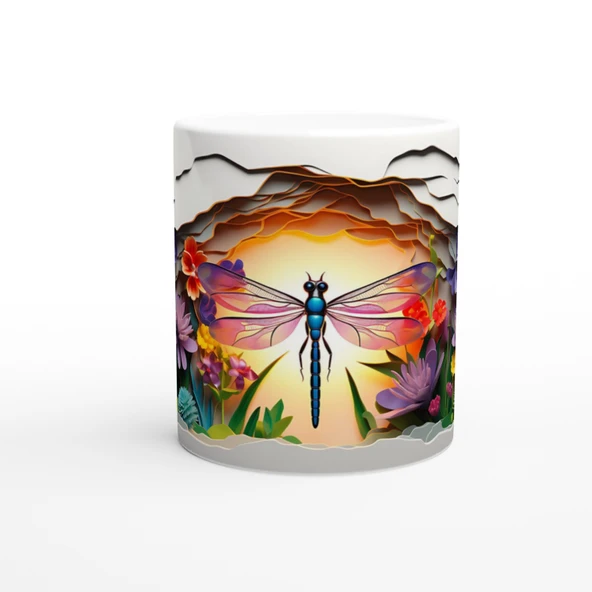 Güneşin Işığında Parlayan Yusufçuk Temalı Baskılı Kupa Bardak ürün görseli 1