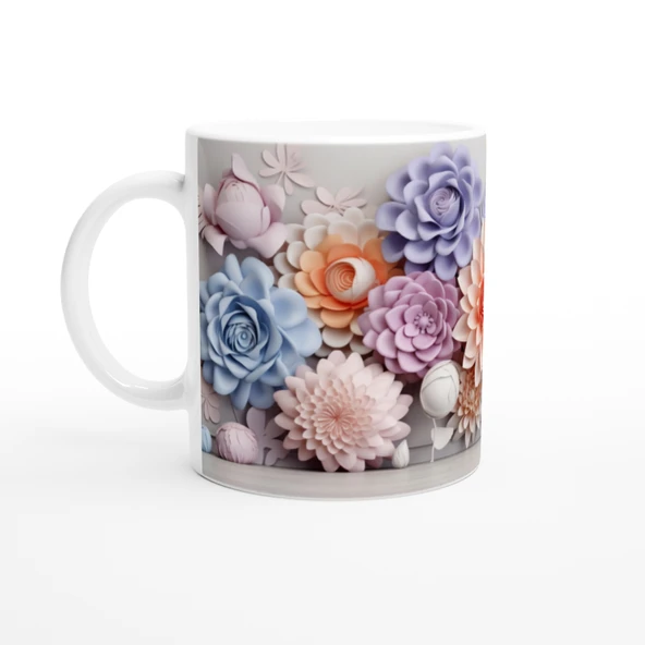 Pastel Çiçek Duvarı Kupa Bardak ürün görseli 1