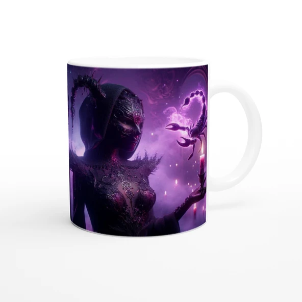 Akrep Burcu Baskılı Kahve Kupası - Zodyak Maskeli Balo Vs4 - Resim 3