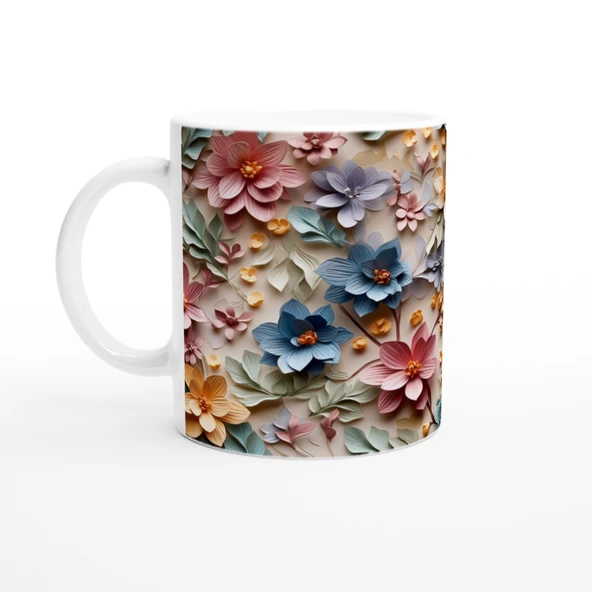 Pastel Bahar Rüyası Çiçekli Kupa Bardak ürün görseli 1