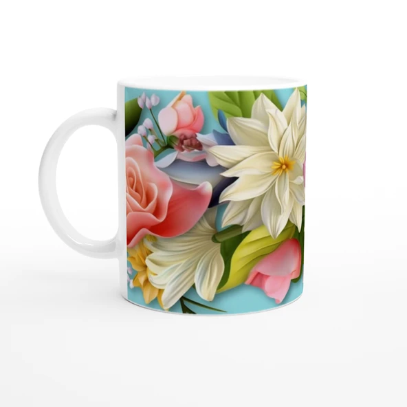 Pastel Çiçek Bahçesi Temalı Kupa Bardak ürün görseli 1