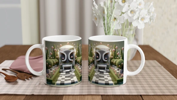 Başak Burcu Baskılı Kahve Kupası - Elementsel Doğa Krallığı Temalı Vs4 - Resim 5