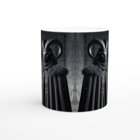 Oğlak Burcu Baskılı Kahve Kupası - Zodyak Maskeli Balo Vs4 - Resim 2