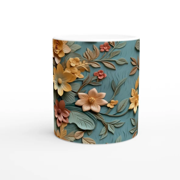 Altın Sarısı Bahar Dokunuşlu Kupa Bardak - Resim 2