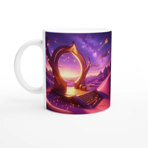 Yay Burcu Baskılı Kahve Kupası - Elementsel Doğa Krallığı Temalı Vs4 ürün görseli 1