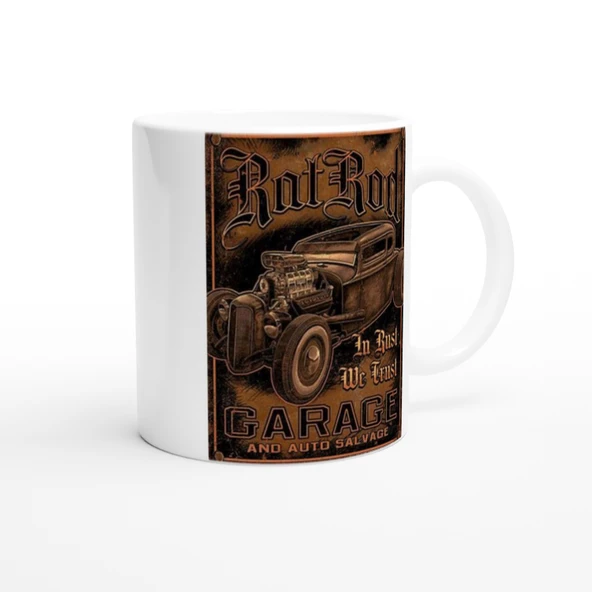 Paslı Güce Saygı Duyan Rat Rod Garaj Kupa Bardak - Resim 2