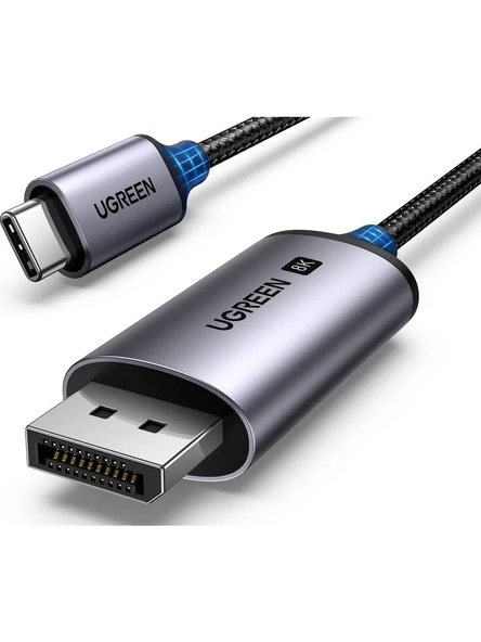 UGREEN 25839 CM556 8K 60Hz 4K 240Hz v1.4 USB-C to DisplayPort Görüntü ve Ses Aktarım Kablosu 3 Metre