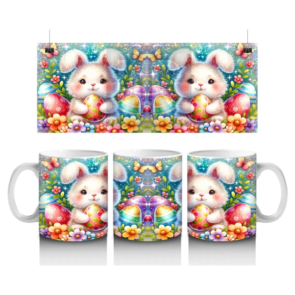 Çocuklara Sütü Sevdiren Bahar Tavşanı Kupa Bardak ürün görseli 1