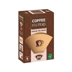 Coffee Filters Filtre Kahve Kağıdı 1x4 4 Numara 80li - 2